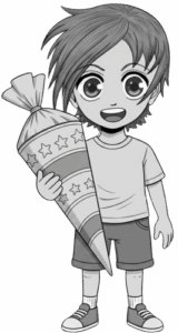 Chibi mit Schultüte